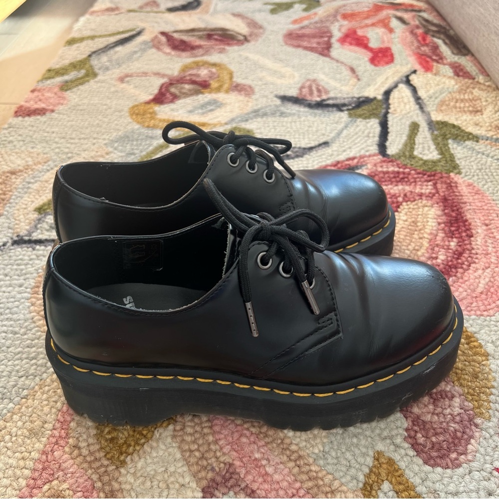 Doc Martens 1461 Quad Smooth Leather Platform Shoes